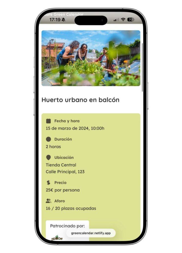 green calendar mockup